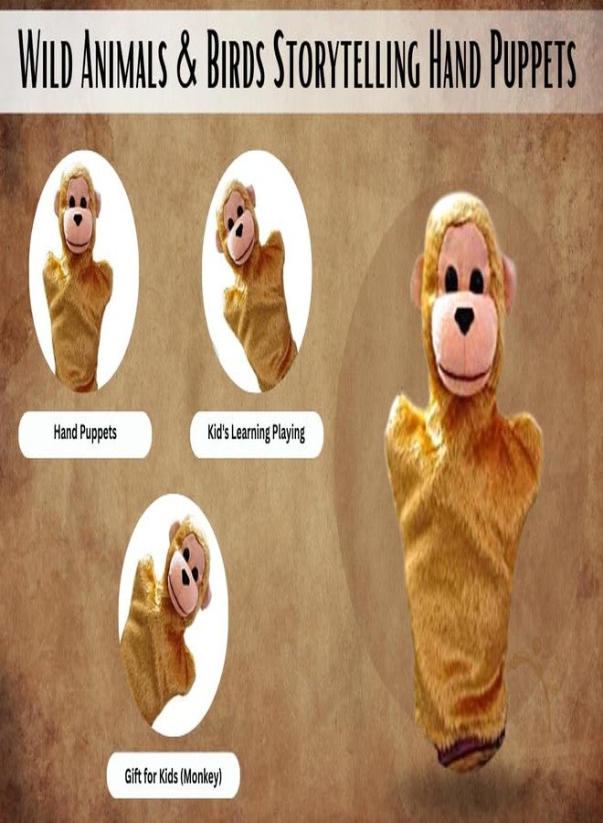 VARUSH Wild Animals & Birds Storytelling Hand Puppets/Hand Puppets for Kid's Learning Playing (Monkey) - Image 3